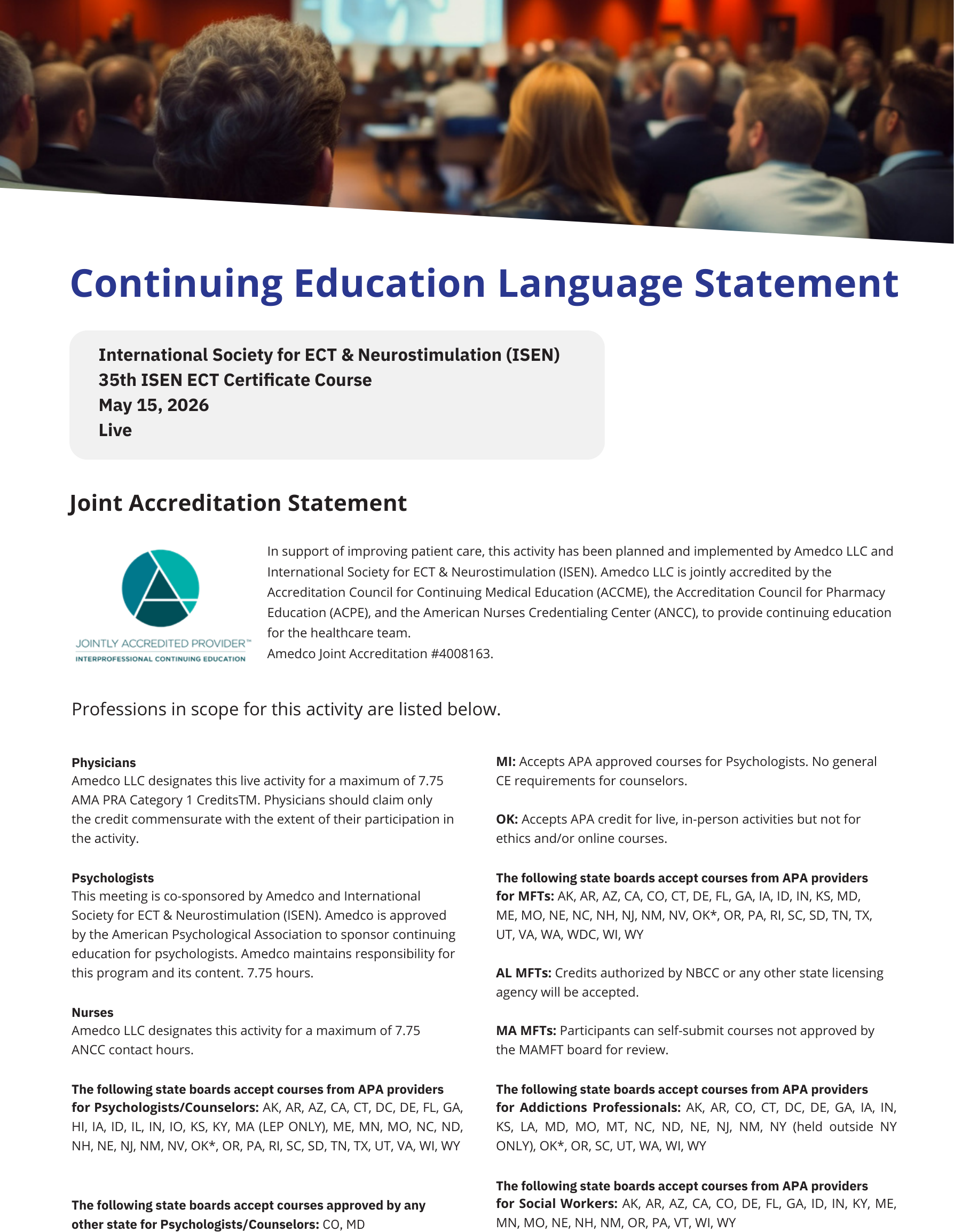 Continuing Education