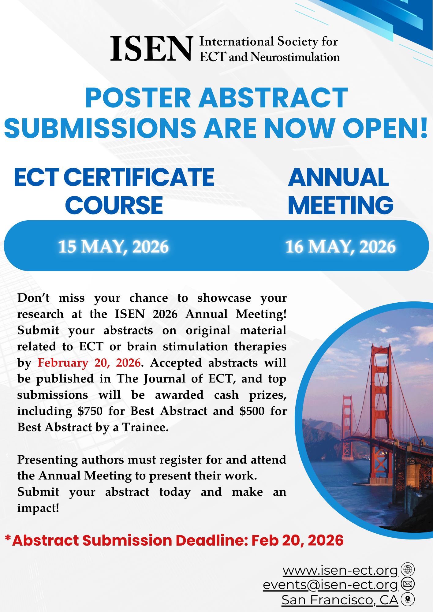Poster: Abstracts Now Open