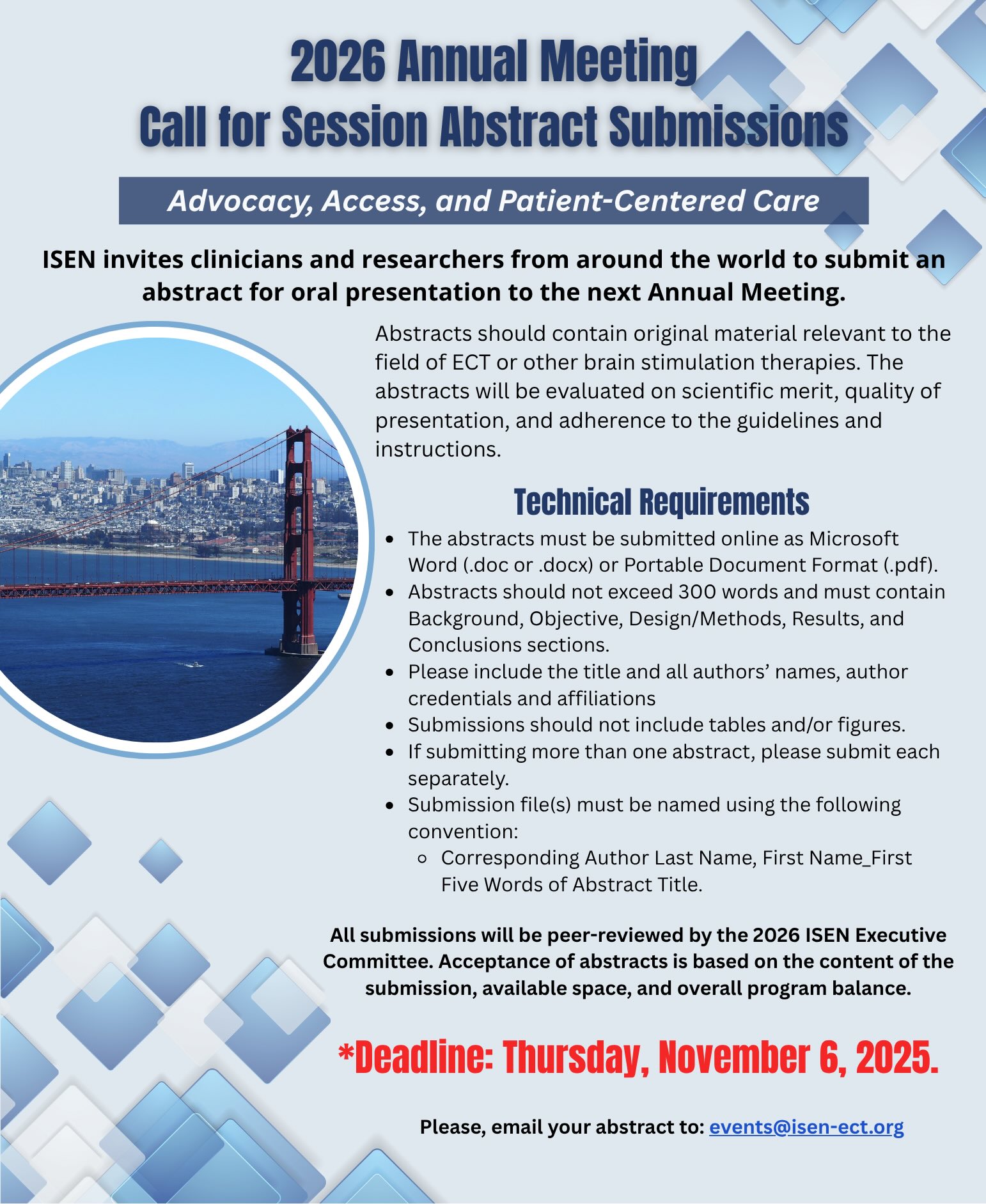 Call for abstracts banner