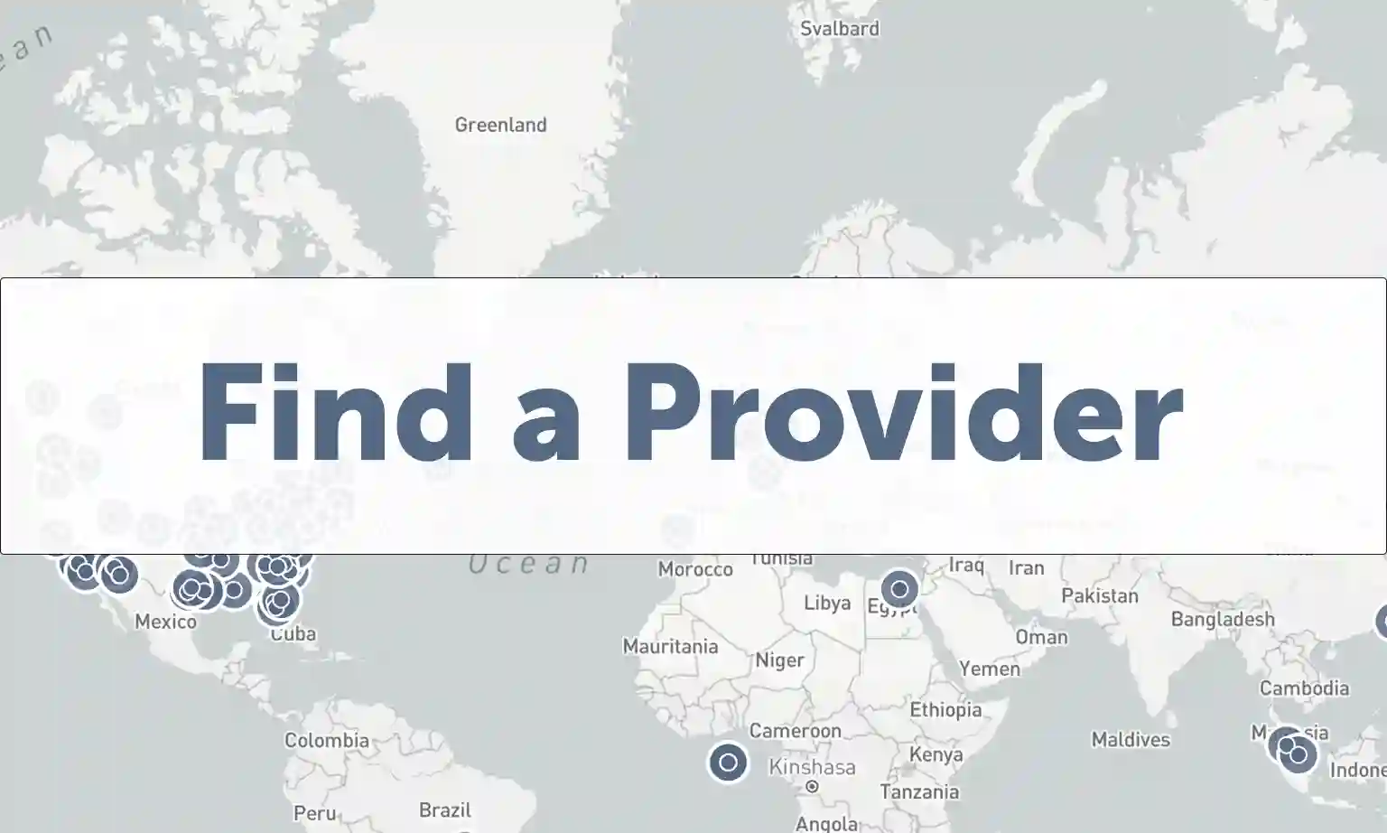 Text saying Find a provider